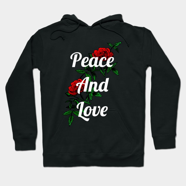 Peace and Love Hoodie by BaymensBZ